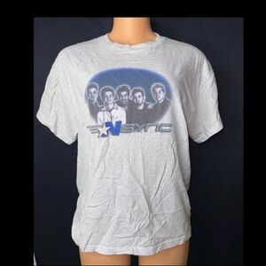 Delta Women's Light Gray *NSYNC Graphic Tee with Blue Accent